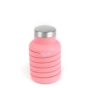 NWT Que Bottle fully collapsible from 8.4” to 4.8" tall in Coral Pink 20 oz